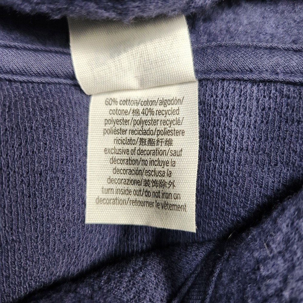 Victoria's Secret PINK Womens Fleece Cropped Polo Sweatshirt.Midnight Navy - Picture 8 of 12